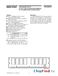 Datasheet V436416S04VCTG-75 manufacturer Mosel