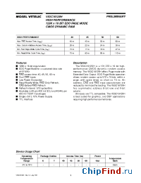 Datasheet V53C16129HK45 manufacturer Mosel