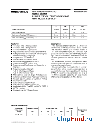 Datasheet V54C325616-80-404VT-CS6 производства Mosel