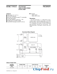 Datasheet V61C3181024-15R manufacturer Mosel