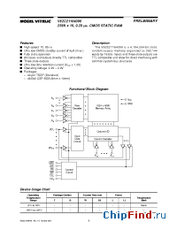 Datasheet V62C21164096L-85TI manufacturer Mosel