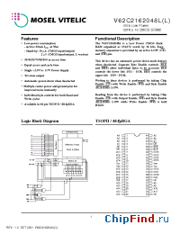 Datasheet V62C2162048LL manufacturer Mosel