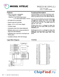 Datasheet V62C3161024 manufacturer Mosel