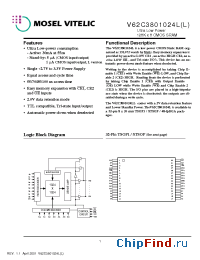 Datasheet V62C3801024LL-100B manufacturer Mosel