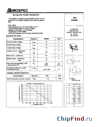 Datasheet 2N6569 manufacturer Mospec
