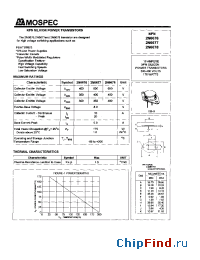 Datasheet 2N6678 manufacturer Mospec