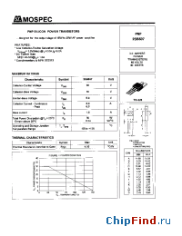 Datasheet 2SB507 manufacturer Mospec