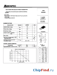 Datasheet 2SC2921 manufacturer Mospec