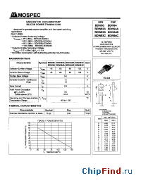 Datasheet BDW93B manufacturer Mospec