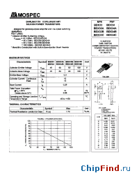Datasheet BDX33A manufacturer Mospec