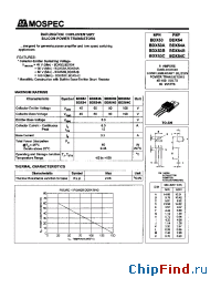 Datasheet BDX54A manufacturer Mospec