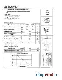 Datasheet BU205 manufacturer Mospec