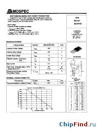 Datasheet BUV47 manufacturer Mospec