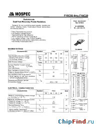 Datasheet F16C15 manufacturer Mospec