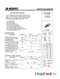 Datasheet S16C90 manufacturer Mospec