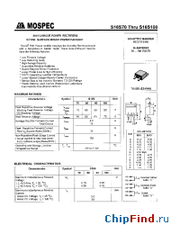 Datasheet S16S70 manufacturer Mospec