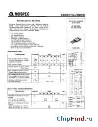 Datasheet S60D35 manufacturer Mospec