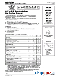 Datasheet 4N33 manufacturer Motorola