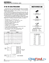 Datasheet 54HC138 manufacturer Motorola