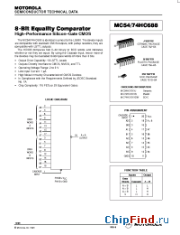 Datasheet 74HC688 manufacturer Motorola