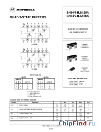 Datasheet 74LS125 производства Motorola