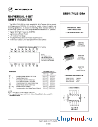 Datasheet 74LS195 производства Motorola