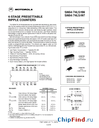 Datasheet 74LS197 manufacturer Motorola