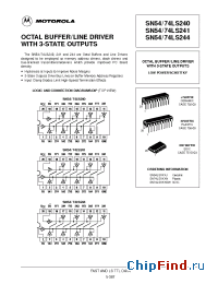 Datasheet 74LS241 manufacturer Motorola