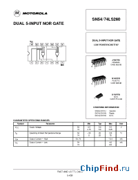 Datasheet 74LS260 manufacturer Motorola