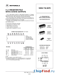 Datasheet 74LS670 manufacturer Motorola