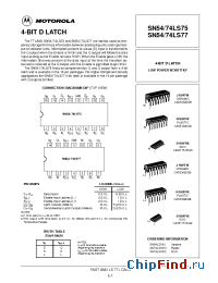 Datasheet 74LS77 manufacturer Motorola