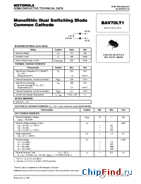 Datasheet BAV70LT1 manufacturer Motorola