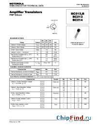 Datasheet BC212 производства Motorola