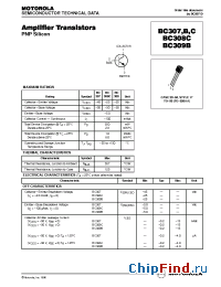 Datasheet BC307B производства Motorola