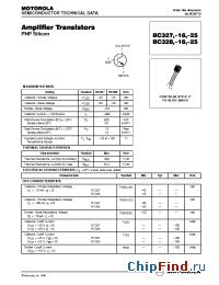 Datasheet BC327-16 manufacturer Motorola