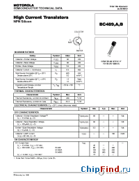 Datasheet BC489B manufacturer Motorola