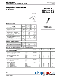 Datasheet BC546B manufacturer Motorola