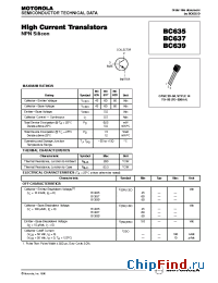 Datasheet BC637 manufacturer Motorola