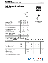 Datasheet BC638 manufacturer Motorola