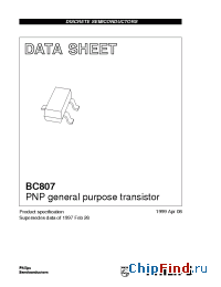 Datasheet BC807/T1 manufacturer Motorola