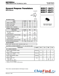 Datasheet BC817-16LT1 manufacturer Motorola