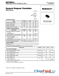 Datasheet BCW33LT1 manufacturer Motorola