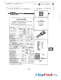 Datasheet BD188 manufacturer Motorola