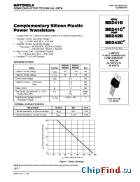 Datasheet BD241C manufacturer Motorola