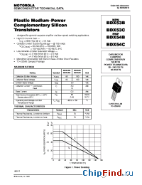 Datasheet BDX53B manufacturer Motorola