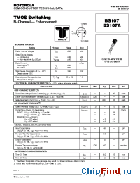 Datasheet BS107 manufacturer Motorola
