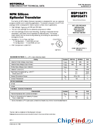 Datasheet BSP20AT1 manufacturer Motorola