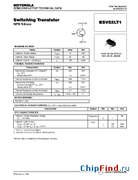 Datasheet BSV52LT1 manufacturer Motorola