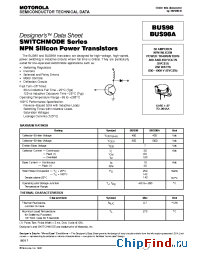 Datasheet BUS98 manufacturer Motorola