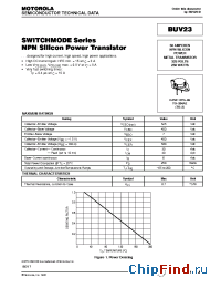 Datasheet BUV23 manufacturer Motorola